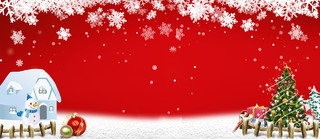 红色背景雪地英文字母圣诞节海报背景